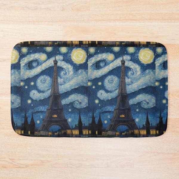 Item preview, Starry Night in Paris Van gogh Style Eiffel Tower Painting for Van gogh Lovers designed and sold by Vangoholic.