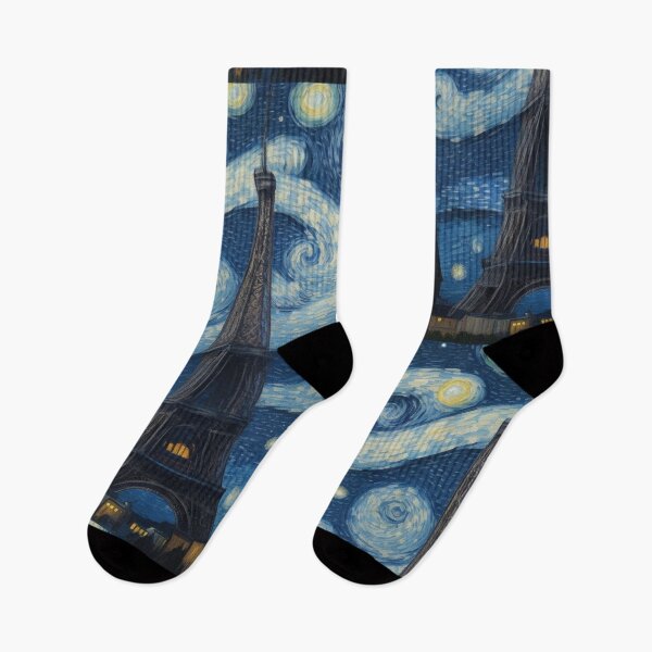Item preview, Starry Night in Paris Van gogh Style Eiffel Tower Painting for Van gogh Lovers designed and sold by Vangoholic.