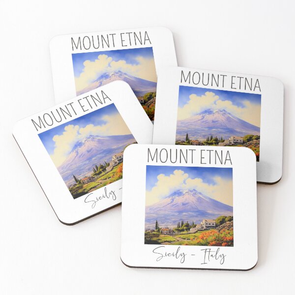 Item preview, Watercolor Design of Mount Etna - Sicily - Italy designed and sold by Sketch-Shack.