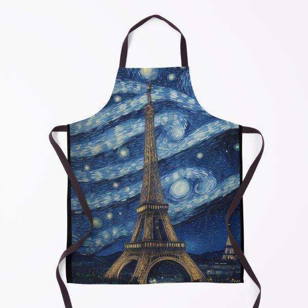 Item preview, Starry Night in Paris Van gogh Style Eiffel Tower Painting for Van gogh Lovers designed and sold by Vangoholic.