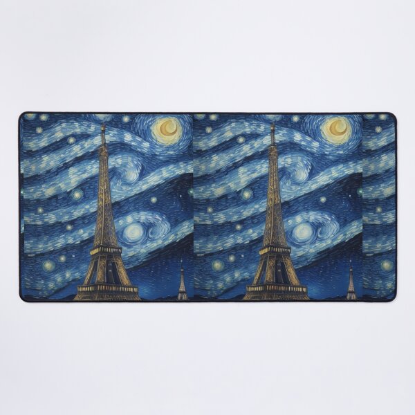 Item preview, Starry Night in Paris Van gogh Style Eiffel Tower Painting for Van gogh Lovers designed and sold by Vangoholic.