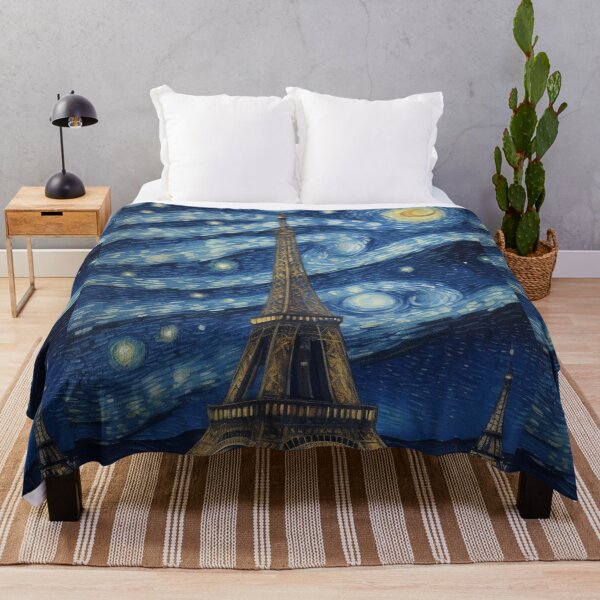 Item preview, Starry Night in Paris Van gogh Style Eiffel Tower Painting for Van gogh Lovers designed and sold by Vangoholic.