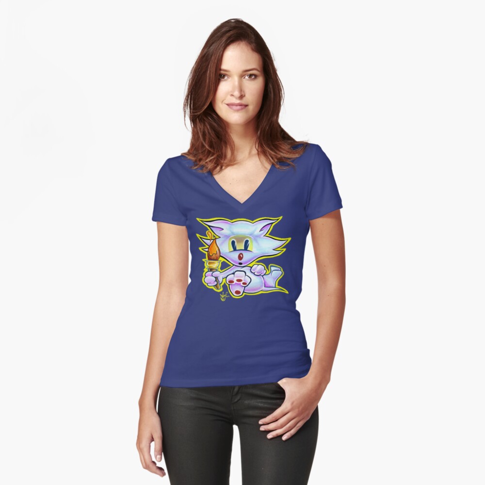 Item preview, Fitted V-Neck T-Shirt designed and sold by jabwai.