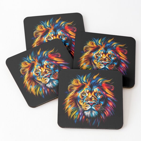 Item preview, A colorful lion in a modern style designed and sold by gelibolu.