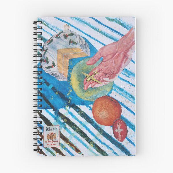 Item preview, Meat is a Material of War - vintage multimedia paper collage art designed and sold by SkullAndCrone.
