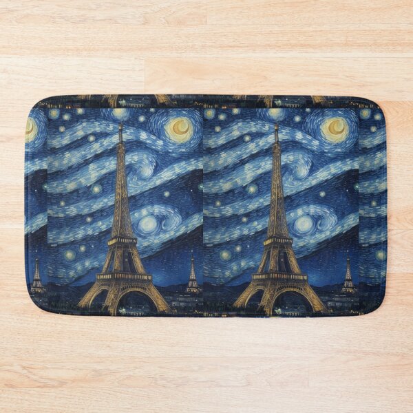 Item preview, Starry Night in Paris Van gogh Style Eiffel Tower Painting for Van gogh Lovers designed and sold by Vangoholic.