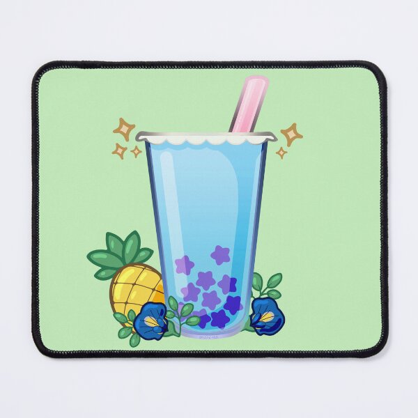Item preview, Butterfly Pea Pineapple Boba designed and sold by Ranefea.