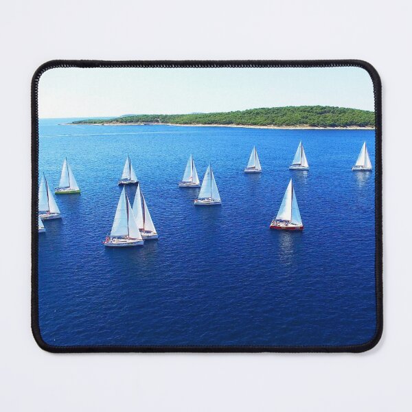 Item preview, MARITIME #33 - Flotilla of Sailboats at Anchor Near Islands designed and sold by DEL-Productions.