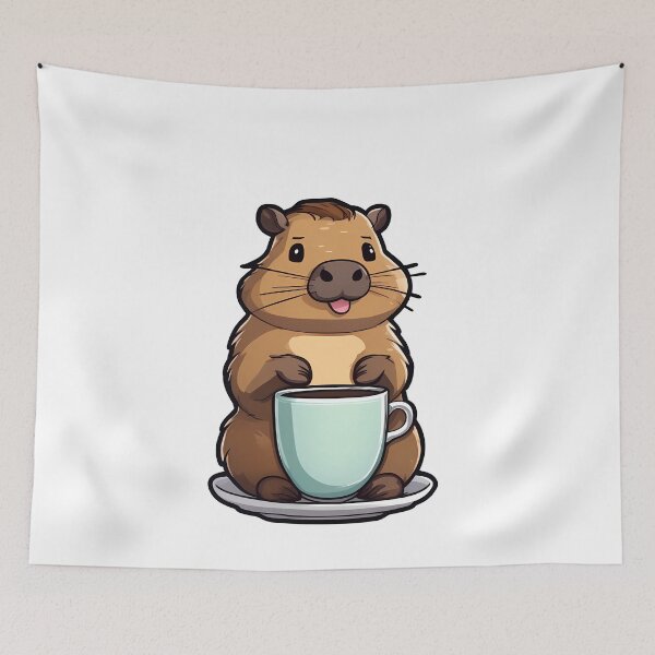 Item preview, Capybara Caffeine Break designed and sold by Mechanical-Artt.