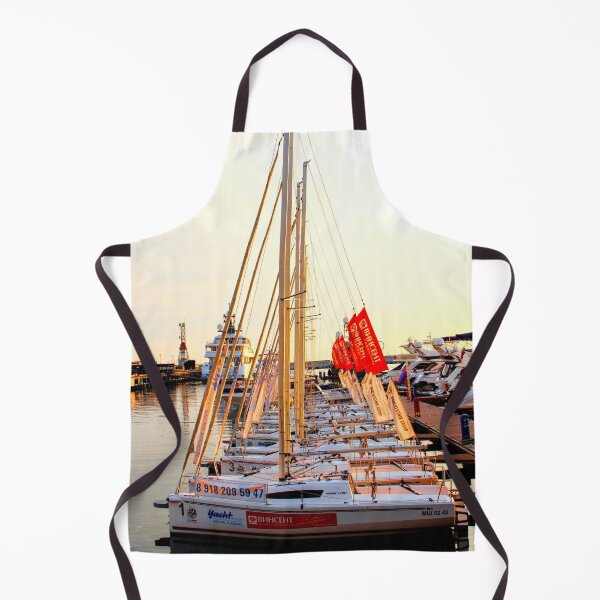 Item preview, MARITIME #32 - Line of Small Sailing Yachts at Dock designed and sold by DEL-Productions.