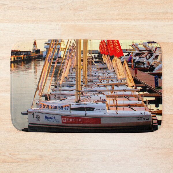 Item preview, MARITIME #32 - Line of Small Sailing Yachts at Dock designed and sold by DEL-Productions.