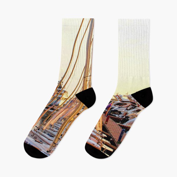Item preview, MARITIME #32 - Line of Small Sailing Yachts at Dock designed and sold by DEL-Productions.