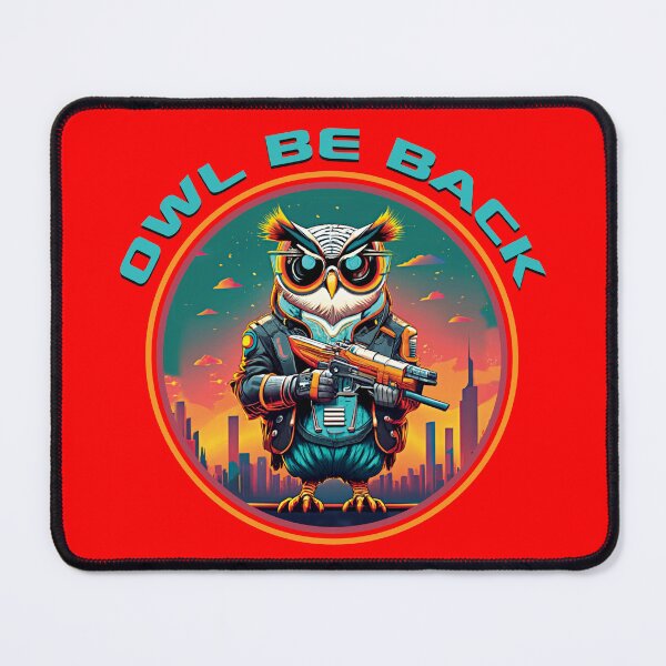 Item preview, Owl Be Back Terminator Owl designed and sold by Alema Art.