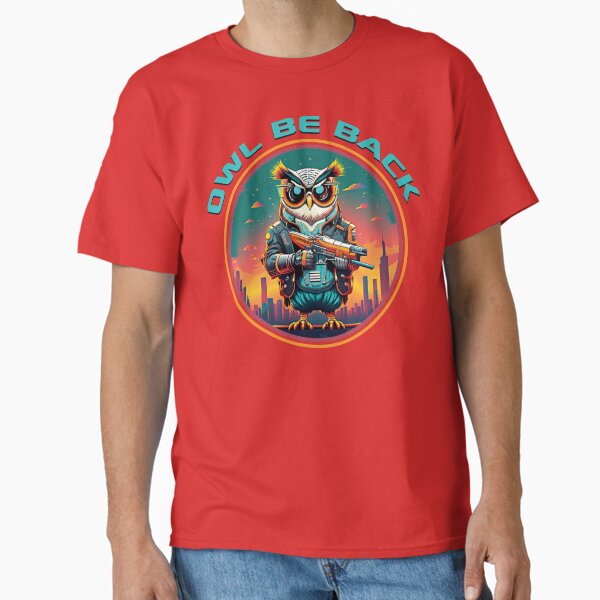 Item preview, Owl Be Back Terminator Owl designed and sold by Alema Art.