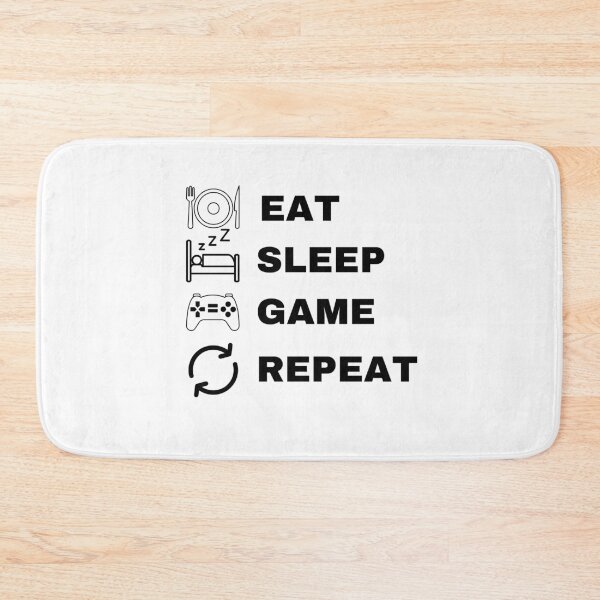 Item preview, eat sleep game repeat designed and sold by ForestStyle.