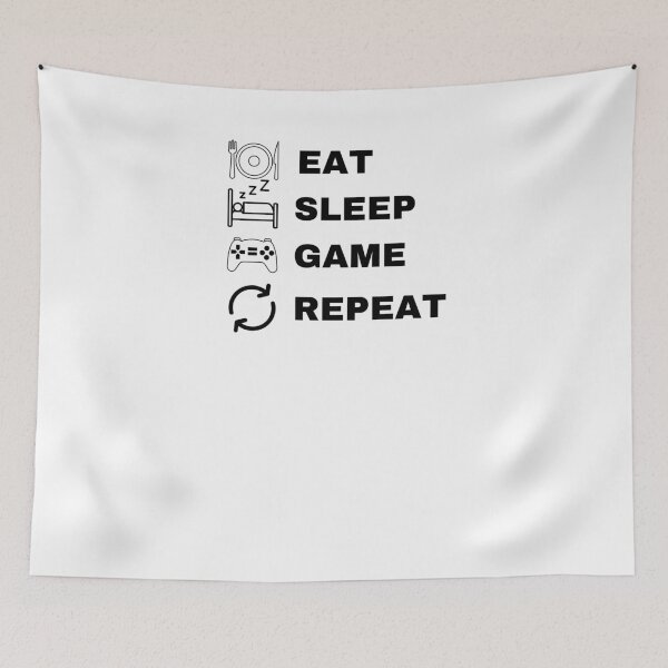 Item preview, eat sleep game repeat designed and sold by ForestStyle.