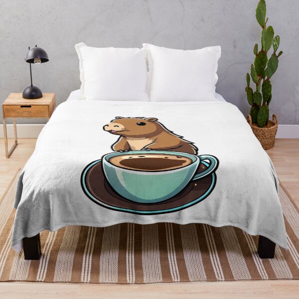 Item preview, Cute Capybara and Coffee Bliss designed and sold by Mechanical-Artt.