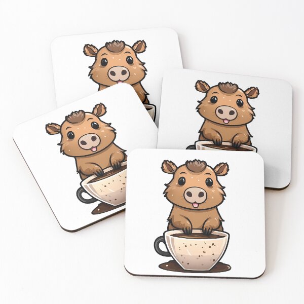 Item preview, Capybara Coffee Cozy Moment designed and sold by Mechanical-Artt.