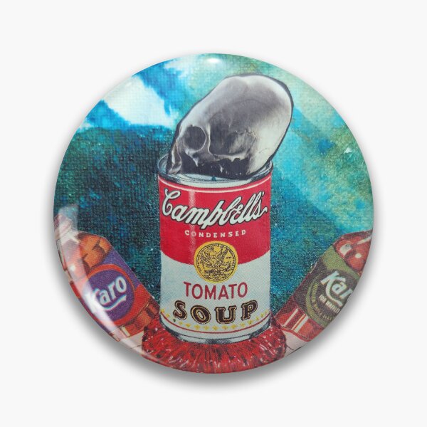 Item preview, Skull, Soup, Syrup, Jello, Aspic, Teacup - vintage multimedia paper collage art designed and sold by SkullAndCrone.