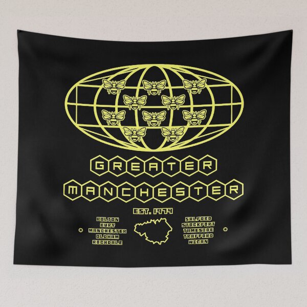 Item preview, Greater Manchester City Region Metropolitan County 10 Manchester bees designed and sold by jimmy-digital.