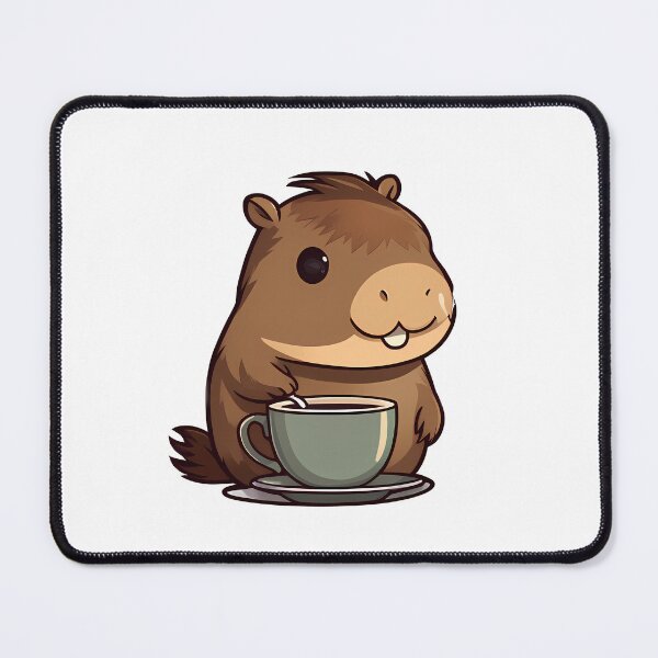Item preview, Coffee with a Cute Capybara designed and sold by Mechanical-Artt.