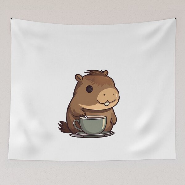 Item preview, Coffee with a Cute Capybara designed and sold by Mechanical-Artt.