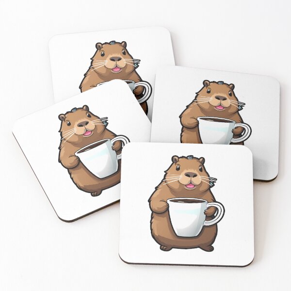 Item preview, One Capybara, One Coffee: Pure Happiness designed and sold by Mechanical-Artt.