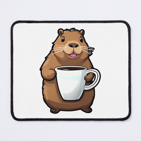 Item preview, One Capybara, One Coffee: Pure Happiness designed and sold by Mechanical-Artt.