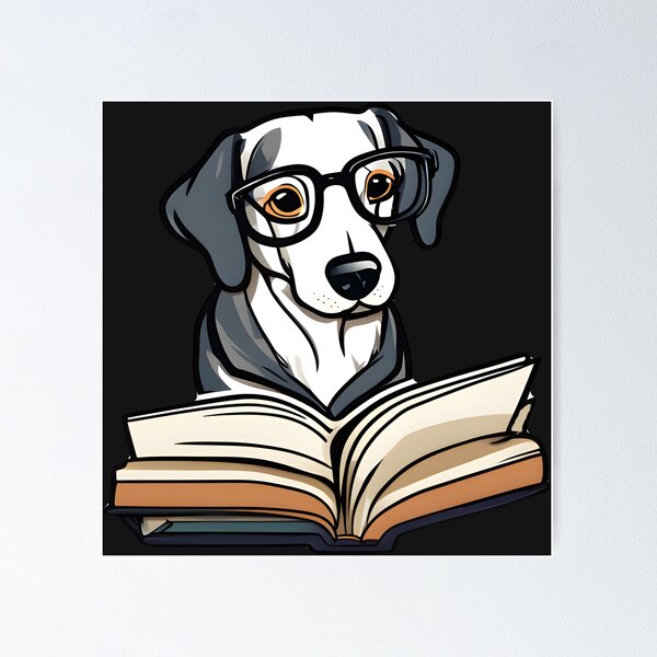 Item preview, The Dog Who Loved to Read designed and sold by ArtsyWishesShop.