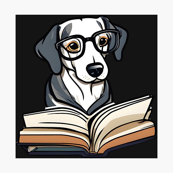 Item preview, The Dog Who Loved to Read designed and sold by ArtsyWishesShop.