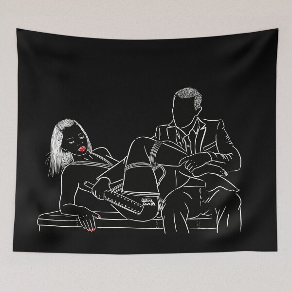 Item preview, bdsm master spanks roped woman designed and sold by Culturesensible.