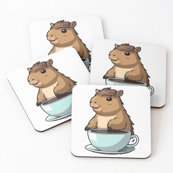 Item preview, Coffee Break with a Capybara Friend designed and sold by Mechanical-Artt.
