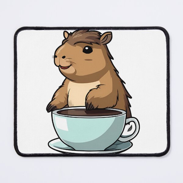 Item preview, Coffee Break with a Capybara Friend designed and sold by Mechanical-Artt.