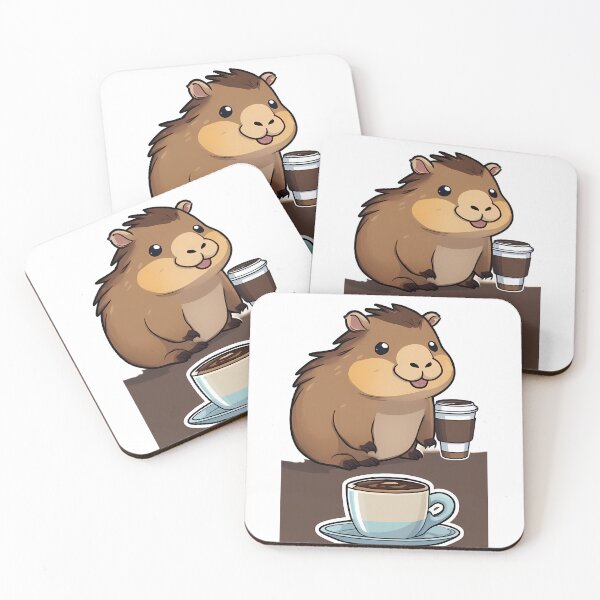 Item preview, Coffee with Capybara Companions designed and sold by Mechanical-Artt.