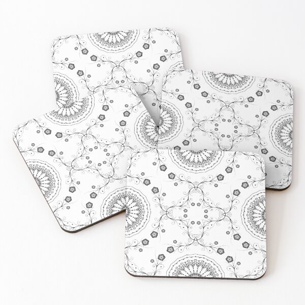 Item preview, Pattern Black White Spiral Floral  designed and sold by Penny Stanley (ICONIC FOX GRAPHICS).