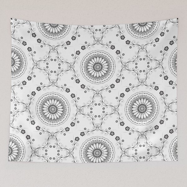 Item preview, Pattern Black White Spiral Floral  designed and sold by Penny Stanley (ICONIC FOX GRAPHICS).