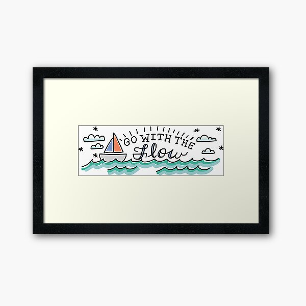 Go with the Flow Framed Art Print