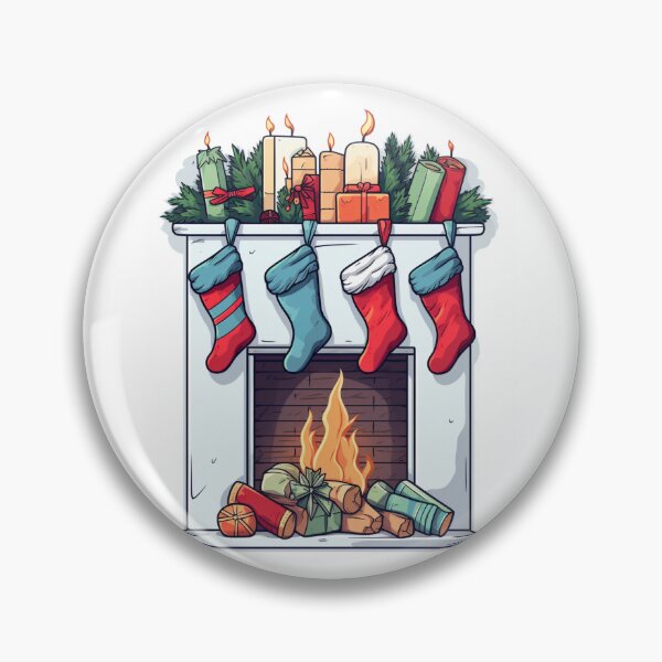 Artikelvorschau, Fireside Memories T-Shirt – Weihnachtskamin-Design entworfen und verkauft von Moisky Patterns.