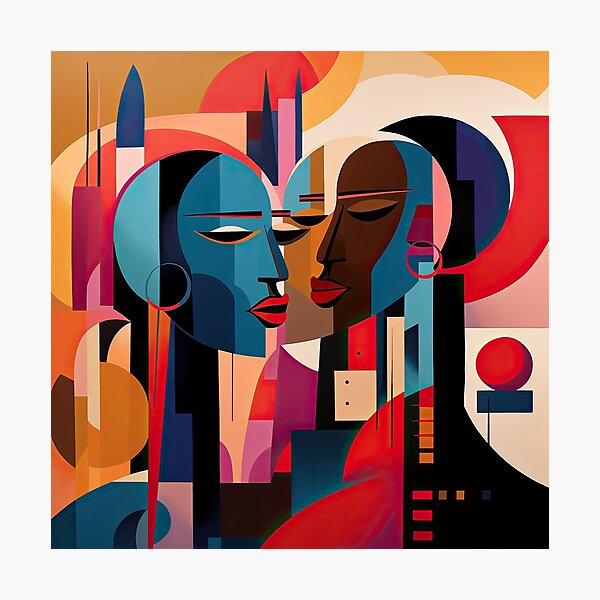 Item preview, Diseño Bauhaus de tribu africana designed and sold by ArtificialGenes.