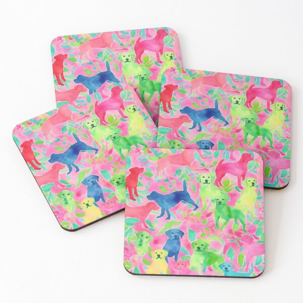 Item preview, Colorful labradors watercolor designed and sold by SophieClimaArt.