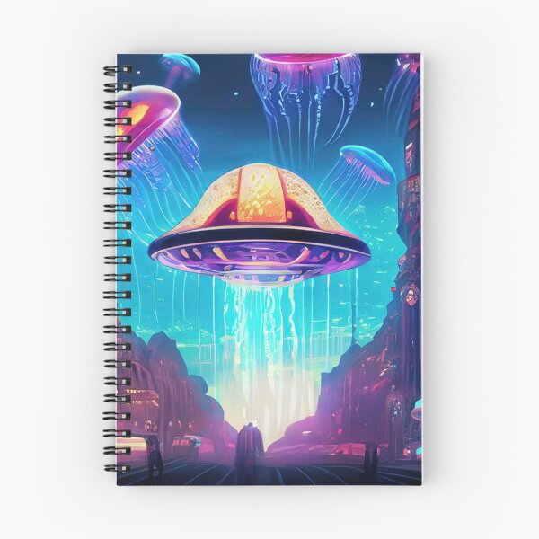 Item preview, Vibrant Psychedelic UFO Cityscapes – Trippy Sci-Fi 12 designed and sold by Benito Del Ray.