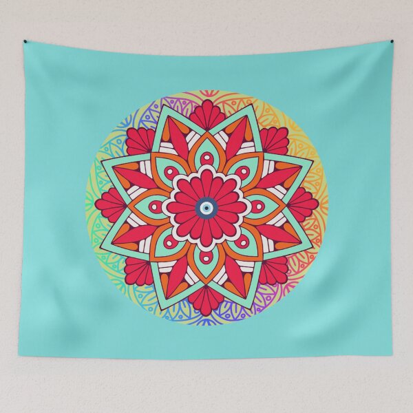 Item preview, MANDALA FLOR REDONDO CON NAZAR OJO TURCO designed and sold by LuDesign11.