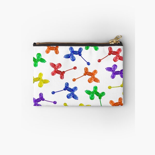 Item preview, Caniches de animales globo en colores del arco iris dispersos en negro designed and sold by Stretch Clendennen.