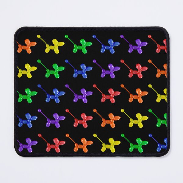 Item preview, Balloon animal poodles in rainbow colors organized on black designed and sold by Stretch Clendennen.