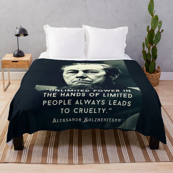 Item preview, Aleksandr Solzhenitsyn quote: Unlimited power in the hands of limited people always leads to cruelty. designed and sold by artbleed.