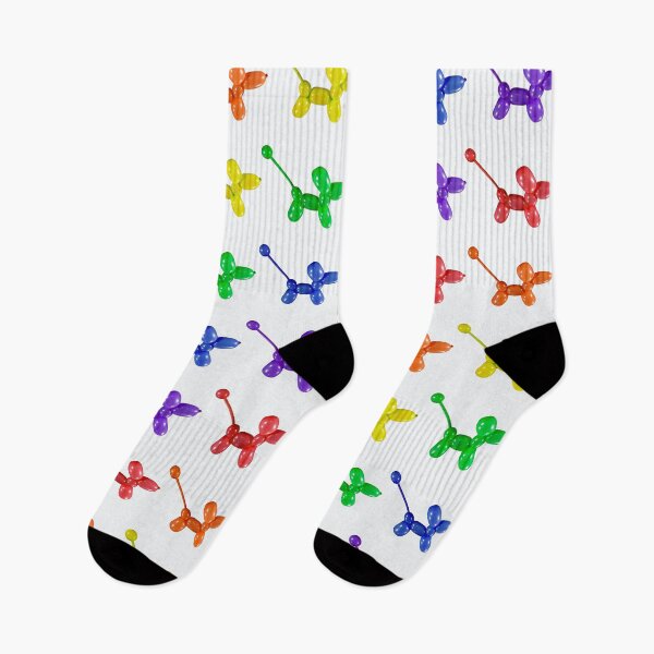 Item preview, Balloon animal poodles in rainbow colors organized on white designed and sold by Stretch Clendennen.