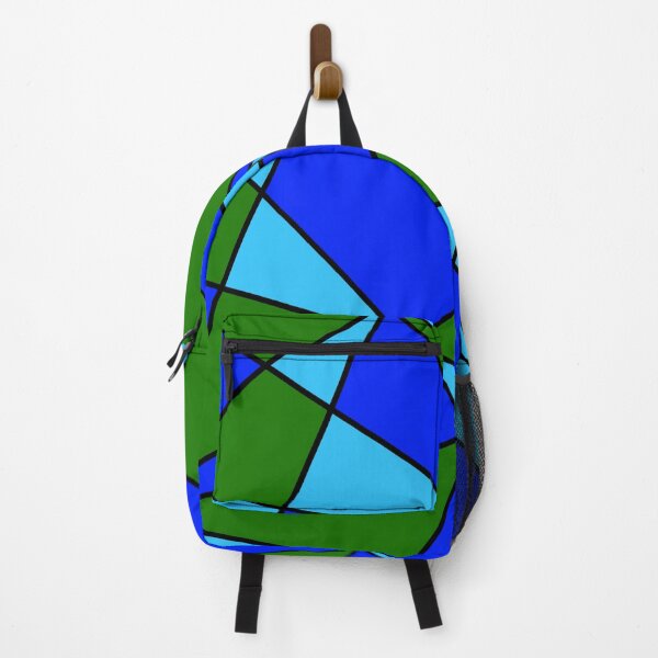 Item preview, Dark Blue, Light Blue and Green Geometric Pattern designed and sold by Lauren-dx14.