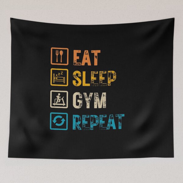 Item preview, Eat Sleep Gym Repeat designed and sold by netfires.