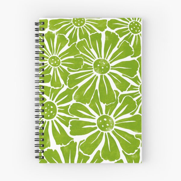 Item preview, Hunter Green Block Print Daisy Pattern designed and sold by Courtlandia.