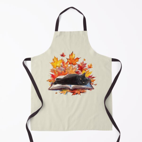 Item preview, Autumn Cat and Books designed and sold by HappyLifeCreate.